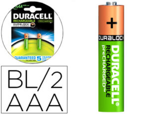 PILA DURACELL RECARGABLE STAYCHARGED AAA 800 MAH BLISTER DE 2 UNIDADES