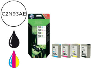 INK-JET HP 940XL NEGRO + TRICOLOR OFFICEJET PRO 8000 8500