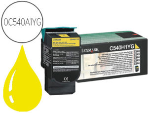 TONER LEXMARK BC C540/43/44 X543 AMARILLO CAPACIDAD 1000 PAG