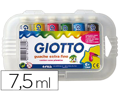 TEMPERA GIOTTO 7,5 ML 6 COLORES SURTIDOS