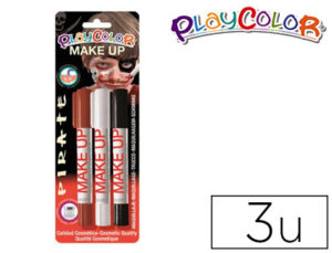 BARRA DE MAQUILLAJE PLAYCOLOR MAKE UP PIRATA BLISTER DE 3 UNIDADES