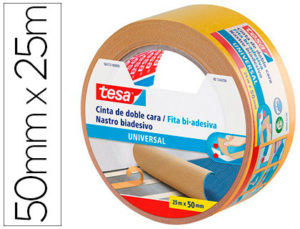 CINTA ADHESIVA TESA DOBLE CARA UNIVERSAL 25 M X 50 MM