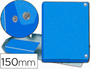 CARPETA PROYECTOS PARDO FOLIO LOMO 150 MM CARTON FORRADO AZUL CON BROCHE