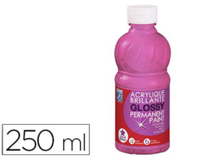 PINTURA ACRILICA L&B BRILLO ROSA CHICLE BOTE DE 250 ML