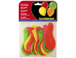 GLOBOS FLUORESCENTES BOLSA DE 15 UNIDADES