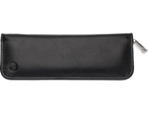 ESTUCHE DE PIEL PELIKAN NEGRO CON CREMALLERA PARA 2 PIEZAS