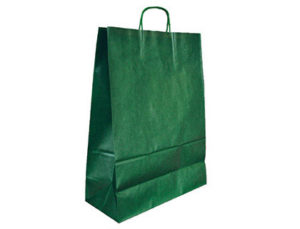 BOLSA KRAFT Q-CONNECT VERDE ASA RETORCIDA 240X100X310 MM