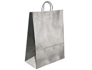 BOLSA KRAFT Q-CONNECT PLATA ASA RETORCIDA 240X100X310 MM