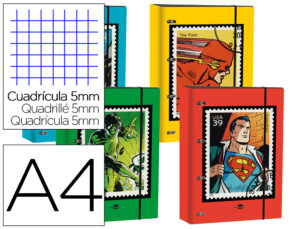 CARPETA LIDERPAPEL DIN A4 FORRADA CON RECAMBIO 120 HOJAS 80 GR 5 MM 4 AN. REDONDAS 40 MM CIERRE GOMA