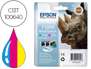 INK-JET EPSON STYLUS OFFICE T1006 B40W / BX600FW / SX600FW MULTIPACK 3 COLORES