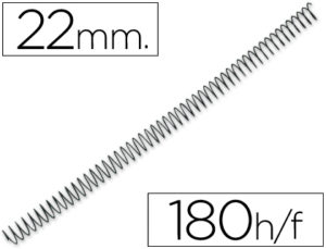 ESPIRAL METALICO Q-CONNECT 56 4:1 22MM 1,2MM CAJA DE 100 UNIDADES