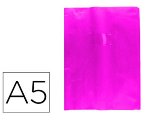 PROTECTOR CUADERNO CLAIREFONTAINE CON ETIQUETA DIN A5 PIEL EN PVC ROSA FUCSIA