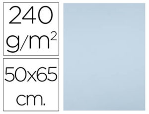 CARTULINA LIDERPAPEL 50X65 CM 240G/M2 AZUL PAQUETE DE 25 UNIDADES