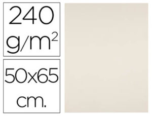 CARTULINA LIDERPAPEL 50X65 CM 240G/M2 CREMA PAQUETE DE 25 UNIDADES