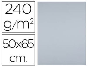 CARTULINA LIDERPAPEL 50X65 CM 240G/M2 GRIS PAQUETE DE 25 UNIDADES