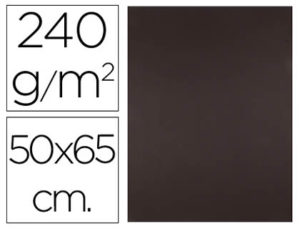 CARTULINA LIDERPAPEL 50X65 CM 240G/M2 MARRON PAQUETE DE 25 UNIDADES