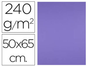 CARTULINA LIDERPAPEL 50X65 CM 240G/M2 PURPURA PAQUETE DE 25 UNIDADES