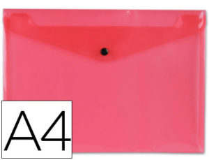 CARPETA LIDERPAPEL DOSSIER BROCHE POLIPROPILENO DIN A4 ROSA TRANSPARENTE 50 HOJAS