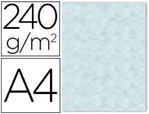 PAPEL COLOR LIDERPAPEL PERGAMINO CON BORDES A4 240G/M2 AZUL PACK DE 10 HOJAS