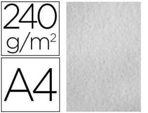 PAPEL COLOR LIDERPAPEL PERGAMINO A4 240G/M2 GRIS PACK DE 25 HOJAS