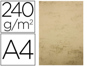 PAPEL COLOR LIDERPAPEL PERGAMINO A4 240G/M2 HUESO PACK DE 25 HOJAS