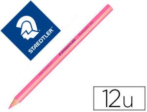 LAPICES FLUORESCENTE STAEDTLER TRIANGULAR TOP STAR ROSA CAJA DE 12 UNIDADES