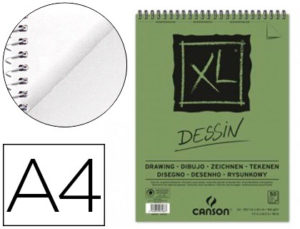 BLOC DIBUJO CANSON XL DESSIN DIN A4 LISO MICROPERFORADO ESPIRAL 21X29,7 CM 50 HOJAS 160 GR