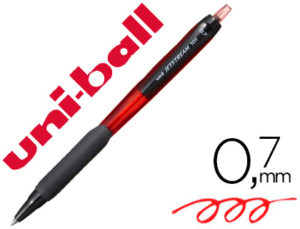 BOLIGRAFO UNI-BALL JETSTREAM RETRACTIL SXN-101 0,7 MM ROJO