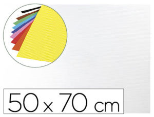 GOMA EVA ONDULADA LIDERPAPEL 50X70CM 2,2MM DE ESPESOR BLANCO