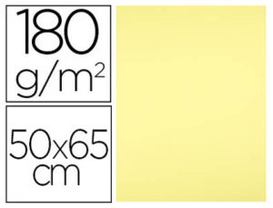 CARTULINA LIDERPAPEL 50X65 CM 180 GR AMARILLO MEDIO UNIDAD