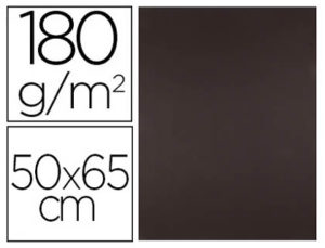 CARTULINA LIDERPAPEL 50X65 180 GR MARRON PAQUETE DE 25