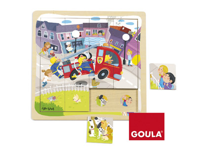PUZZLE GOULA CAMION DE BOMBEROS 16 PIEZAS