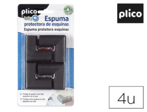 ESPUMA PROTECTORA DE ESQUINAS PLICO GOMA NBR MARRON BLISTER DE 4 UNIDADES