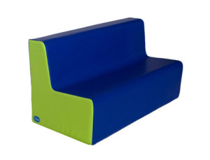 SILLON SUMO DIDACTIC MEDIANO TRIPLE ALT ASIENTO 25 CM AZUL / PISTACHO 100X45X50 CM