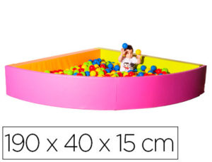 PISCINA SUMO DIDACTIC ESQUINERA RADIO FUCSIA / NARANJA / PISTACHO 190X40X15 CM