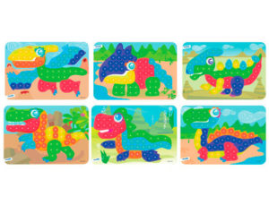 JUEGO MINILAND LAMINAS DINO 31X21 CM PACK DE 6 UNIDADES