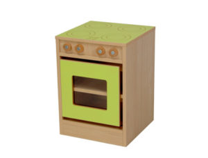 COCINITA MADERA MOBEDUC MODULO HORNO Y VITRICERAMICA EN MELAMINA DE HAYA 40X56X40 CM