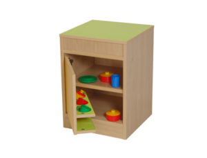 COCINITA MADERA MOBEDUC MODULO FRIGORIFICO EN MELAMINA DE HAYA/ROJO 40X56X40 CM