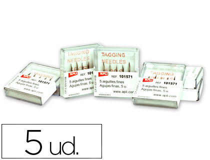 RECAMBIO DE AGUJAS APLI PARA NAVETES MAQUINA ETIQUETADORA 101546 CAJA CON 5