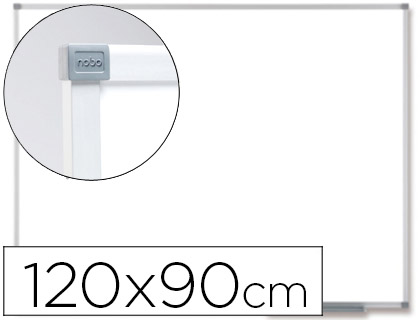 PIZARRA BLANCA NOBO PRESTIGE MAGNETICA DE ACERO VITRIFICADO 120X90 CM