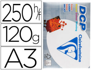 PAPEL FOTOCOPIADORA CLAIREFONTAINE DIN A3 120 GRAMOS PAQUETE DE 250 HOJAS