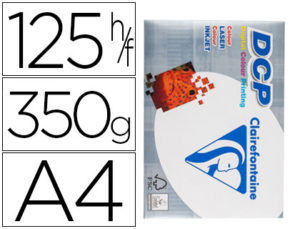 PAPEL FOTOCOPIADORA CLAIREFONTAINE DIN A4 350 GRAMOS PAQUETE DE 125 HOJAS