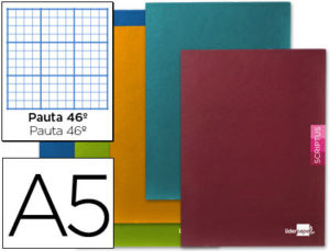 LIBRETA LIDERPAPEL SCRIPTUS A5 48 HOJAS 90G/M2 RAYADO N 46