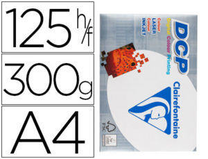 PAPEL FOTOCOPIADORA CLAIREFONTAINE DIN A4 300 GRAMOS PAQUETE DE 125 HOJAS