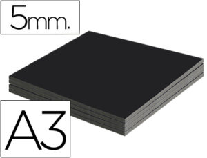 CARTON PLUMA LIDERPAPEL NEGRO DOBLE CARA DIN A3 ESPESOR 5 MM