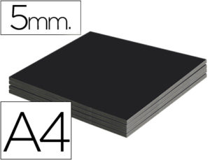 CARTON PLUMA LIDERPAPEL NEGRO DOBLE CARA DIN A4 ESPESOR 5 MM