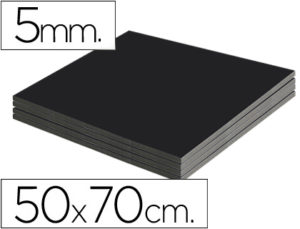 CARTON PLUMA LIDERPAPEL NEGRO DOBLE CARA 50X70 CM ESPESOR 5 MM