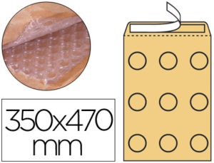 SOBRE BURBUJAS CREMA Q-CONNECT K/7 350 X 470 MM CAJA DE 50