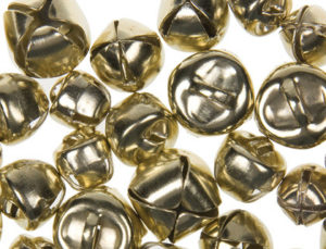 CASCABELES DE METAL COLOR ORO DE 12 10 8 MM BOLSA DE 30 UNIDADES