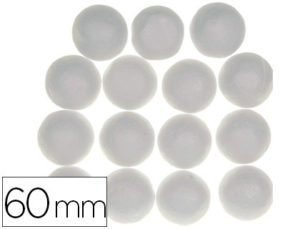 BOLAS DE POREXPAN COLOR BLANCO 60 MM BOLSA DE 4 UNIDADES